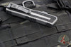 Microtech Scarab II 2024- Single Edge- Natural Clear Finished Handle- Black Plain Edge Blade 1278-1 NC