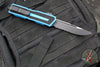 Microtech Scarab II- Single Edge- Blue Handle- Black Part Serrated Edge Blade 1278-2 BL