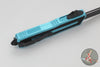 Microtech Scarab II- Single Edge- Turquoise Handle- Black Part Serrated Edge Blade 1278-2 TQ