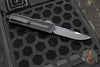 Microtech Scarab II 2024- Tactical- Single Edge- Black Handle- Black Part Serrated Edge Blade 1278-2 T