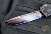Microtech Scarab II 2024- Tanto Edge- Black Handle- Stingray Inlay- Blued Baker Forge Coppermai Damascus Blade 1279-16 MS1