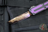 Microtech Scarab II- Tanto Edge- Black Handle- Purple Stingray Inlay- Blued Baker Forge Coppermai Damascus Blade 1279-16 MS3 v2