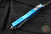Microtech Scarab II- Double Edge- Blue Handle- Apocalyptic Full Serrated Edge Blade 1280-12 APBL