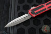 Microtech Scarab II- Double Edge- Red Handle- Apocalyptic Full Serrated Edge Blade 1280-12 APRD
