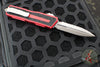 Microtech Scarab II- Double Edge- Red Handle- Apocalyptic Full Serrated Edge Blade 1280-12 APRD