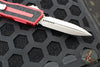 Microtech Scarab II- Double Edge- Red Handle- Apocalyptic Full Serrated Edge Blade 1280-12 APRD