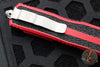 Microtech Scarab II- Double Edge- Red Handle- Apocalyptic Full Serrated Edge Blade 1280-12 APRD