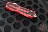 Microtech Scarab II- Double Edge- Red Handle- Stonewash Full Serrated Edge Blade 1280-12 RD