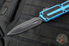 Microtech Scarab II- Gen III- Double Edge- Blue Handle- Black Plain Edge Blade 1280-1 BL