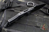 Vintage 2011 Microtech Select Fire- Manual- Tactical- Black Handle- Black Part Serrated Blade 129-2 T