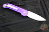 Microtech LUDT OTS Knife- Purple Handle- Stonewash Blade 135-10 PU