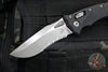 Microtech Knives- Amphibian Ram-Lok Folder- Fluted Black G-10 Handle- Apocalyptic Part Serrated Edge Blade 137RL-11 APFLGTBK