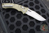 Microtech Knives- Amphibian Ram-Lok Folder- Fluted OD Green G-10 Handle- Apocalyptic Finished Blade 137RL-10 APFLGTOD
