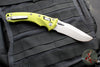 Microtech Knives- Amphibian Ram-Lok Folder- Fluted OD Green Aluminum Handle- Apocalyptic Finished Blade 137RL-10 APFLOD