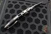 Microtech Knives- Amphibian Ram-Lok Folder- Fluted Black Aluminum Handle- Stonewash Part Serrated Edge Blade 137RL-11 FL