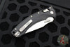 Microtech Knives- Amphibian Ram-Lok Folder- Fluted Black Aluminum Handle- Stonewash Part Serrated Edge Blade 137RL-11 FL