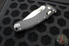 Microtech Knives- Amphibian Ram-Lok Folder- Fluted Black Aluminum Handle- Stonewash Part Serrated Edge Blade 137RL-11 FL