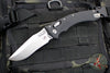 Microtech Knives- Amphibian Ram-Lok Folder- Fluted Black G-10 Handle- Stonewash Plain Edge Blade 137RL-10 FLGTBK