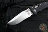 Microtech Knives- Amphibian Ram-Lok Folder- Fluted Black G-10 Handle- Stonewash Plain Edge Blade 137RL-10 FLGTBK