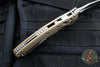 Microtech Knives- Amphibian Ram-Lok Folder- Fluted Tan G-10 Handle- Stonewash Plain Edge Blade 137RL-10 FLGTTA