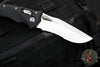 Microtech Knives- Amphibian Ram-Lok Folder- Fluted Black G-10 Handle- Stonewash Part Serrated Blade 137RL-11 FLGTBK