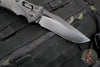 Microtech Knives- Amphibian Ram-Lok Folder- Fluted Carbon Fiber Handle- Black DLC Plain Edge Blade 137RL-1 DLCTFLCFS