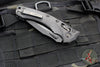 Microtech Knives- Amphibian Ram-Lok Folder- Fluted Carbon Fiber Handle- Black DLC Plain Edge Blade 137RL-1 DLCTFLCFS