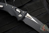 Microtech Knives- Amphibian Ram-Lok Folder- Fluted Black G-10 Handle- Black Plain Edge Blade 137RL-1 FLGTBK