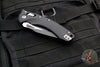 Microtech Knives- Amphibian Ram-Lok Folder- Fluted Black G-10 Handle- Black Plain Edge Blade 137RL-1 FLGTBK