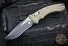 Microtech Knives- Amphibian Ram-Lok Folder- Fluted OD Green G-10 Handle- Black Plain Edge Blade 137RL-1 FLGTOD