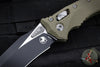 Microtech Knives- Amphibian Ram-Lok Folder- Fluted OD Green G-10 Handle- Black Plain Edge Blade 137RL-1 FLGTOD