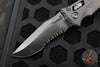 Microtech Knives- Amphibian Ram-Lok Folder- Fluted Carbon Fiber Handle- Black DLC Part Serrated Edge Blade 137RL-2 DLCTFLCFS