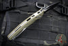Microtech Knives- Amphibian Ram-Lok Folder- Fluted OD Green G-10 Handle- Black Part Serrated Edge Blade 137RL-2 FLGTOD