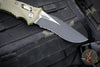 Microtech Knives- Amphibian Ram-Lok Folder- Fluted OD Green G-10 Handle- Black Part Serrated Edge Blade 137RL-2 FLGTOD