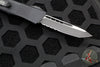 Microtech Troodon OTF Knife- Tanto Edge- Tactical- Black Handle- Black Part Serrated Blade 140-2 T