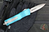 Microtech Combat Troodon OTF Knife- Double Edge- Weathered Turquoise Handle- Apocalyptic Blade 142-10 APWTQ