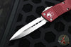 Microtech Combat Troodon OTF Knife- Double Edge- Merlot Red Handle- Stonewash Blade 142-10 MR