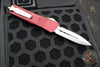 Microtech Combat Troodon OTF Knife- Double Edge- Merlot Red Handle- Stonewash Blade 142-10 MR