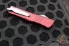 Microtech Combat Troodon OTF Knife- Double Edge- Merlot Red Handle- Stonewash Blade 142-10 MR