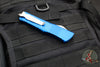 Microtech Combat Troodon OTF Knife- Double Edge- Blue Handle- Part Serrated Stonewash Blade 142-11 BL