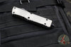 Microtech Combat Troodon OTF Knife- Single Edge- Titanium Gray Handle- Black Part Serrated Blade 143-2 TG