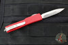 Microtech UTX-70 OTF Knife- Double Edge- Red Handle- Stonewash Blade 147-10 RD