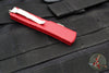 Microtech UTX-70 OTF Knife- Double Edge- Red Handle- Stonewash Blade 147-10 RD