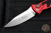 Microtech Socom Elite- OTS Auto- Single Edge- Red Handle- Stonewash Blade 160A-10 RD