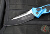 Microtech Socom Elite- Auto (OTS)- Single Edge- Blue Handle- Black Blade 160A-1 BL