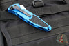 Microtech Socom Elite- Auto (OTS)- Single Edge- Blue Handle- Black Blade 160A-1 BL