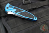 Microtech Socom Elite- Auto (OTS)- Single Edge- Blue Handle- Black Blade 160A-1 BL