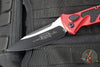 Microtech Socom Elite- (OTS) Auto- Single Edge- Red Handle- Black Blade 160A-1 RD