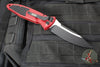 Microtech Socom Elite- (OTS) Auto- Single Edge- Red Handle- Black Blade 160A-1 RD