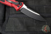 Microtech Socom Elite- (OTS) Auto- Single Edge- Red Handle- Black Blade 160A-1 RD